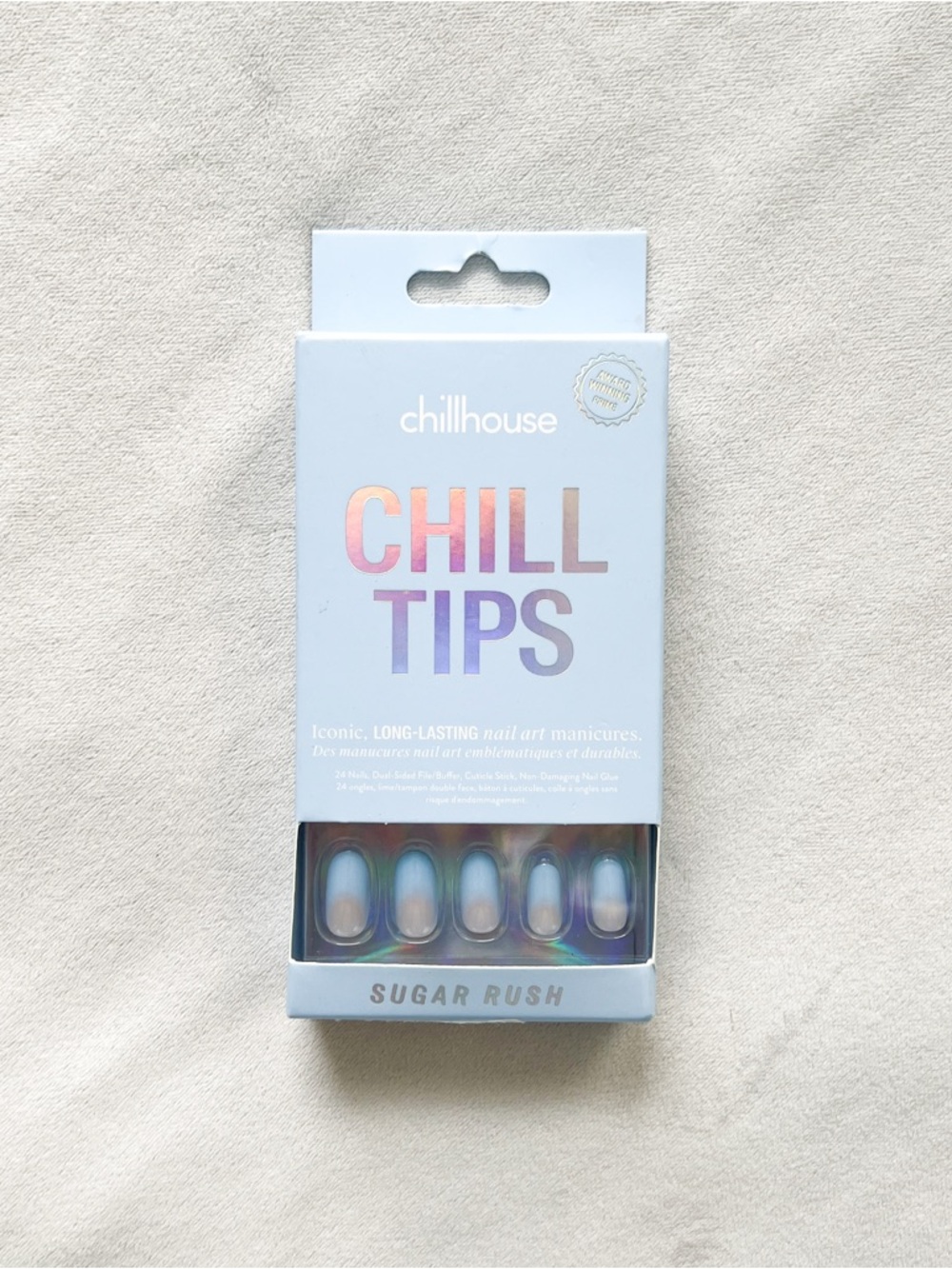 chillhouse Chill Tips Press-On Nails — Sugar Rush Pastel Blue